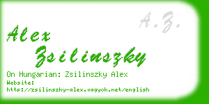 alex zsilinszky business card